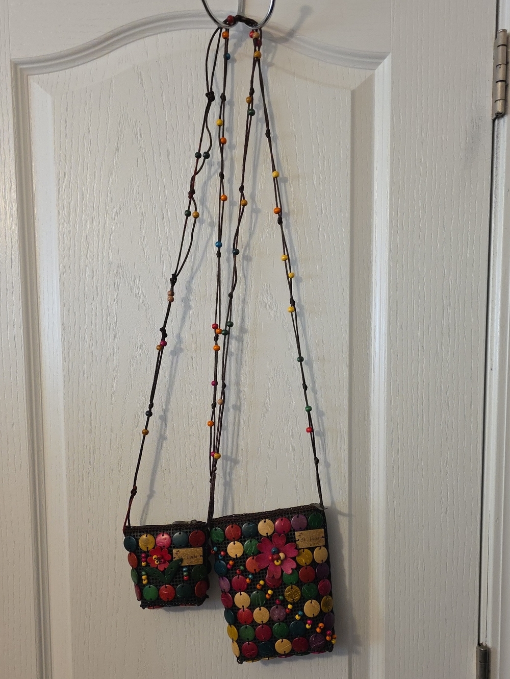 St. Lucia Colorful Beaded Crossbody Bag Set - Multicolor